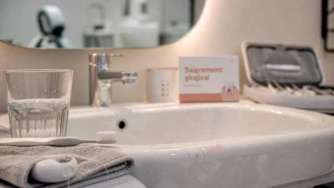 Gencives qui saignent : saignement gingival sur l’évier