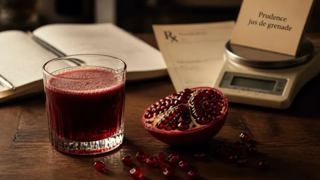 Jus de grenade : quand il devient risqué avec les médicaments, la glycémie et la tension