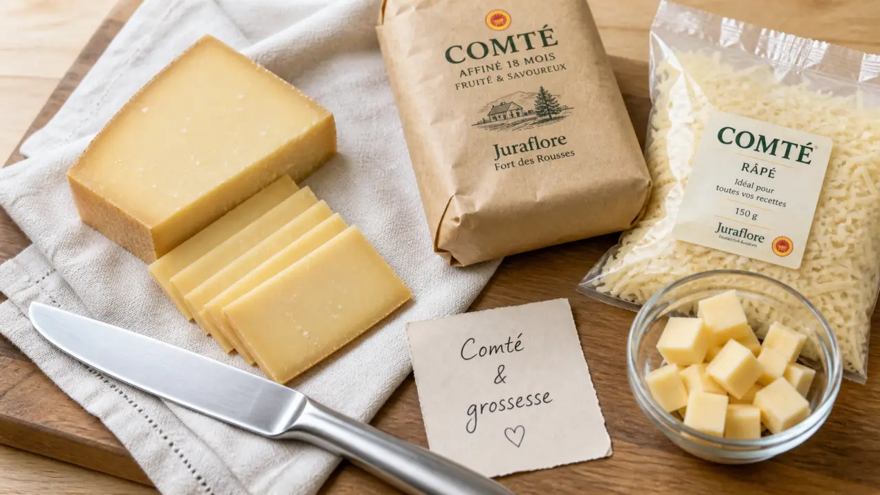 Peut on manger du comté enceinte : affinage sans croûte