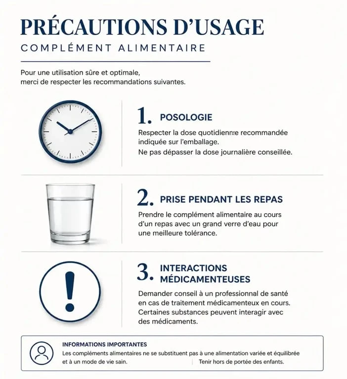 Infographie sur les précautions d'usage et effets indésirables d'Insulevel