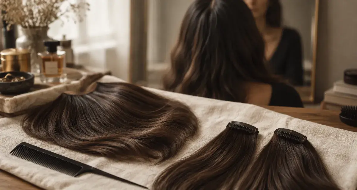 Rajout pour les cheveux : extensions à clips, adhésives ou kératine sur coiffeuse