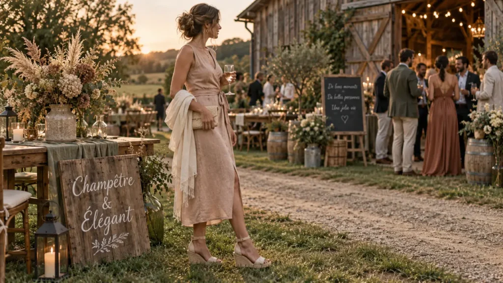 Mariage champêtre : l’élégance d’une tenue qui résiste à l’herbe
